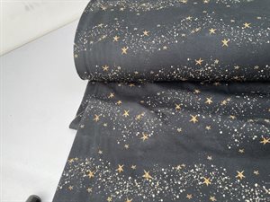 Bomuldsjersey - med fin stjernehimmel